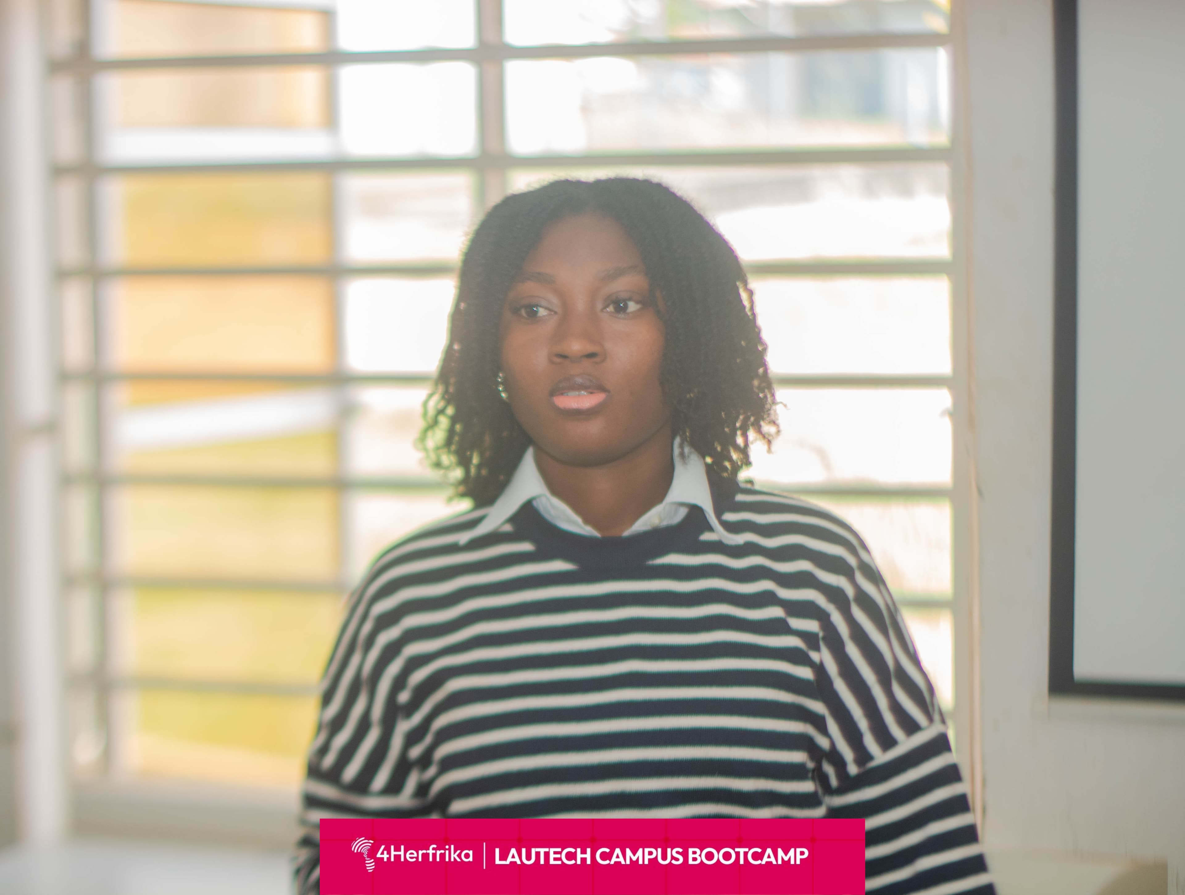 lady speaking at @lautech bootcamp