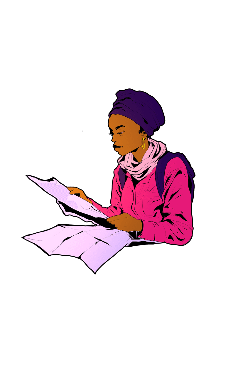 Person looking at map